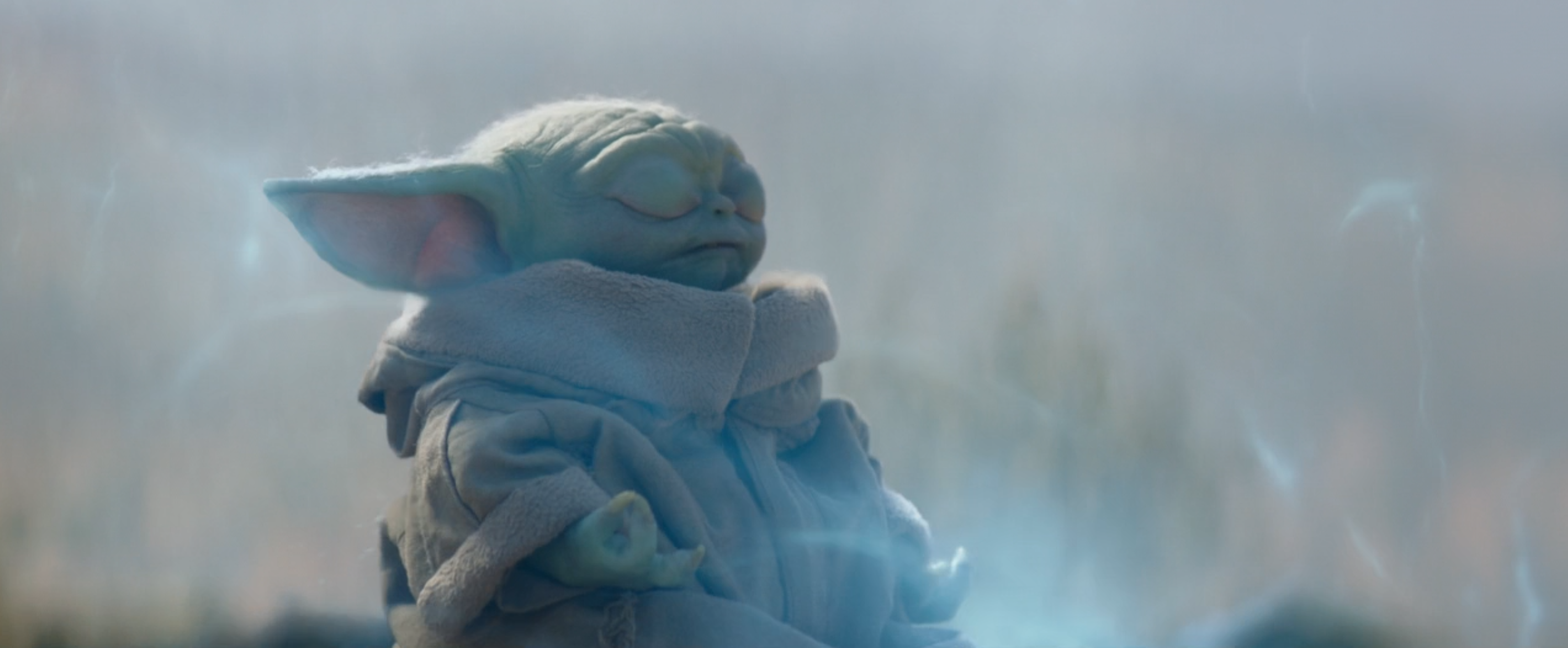 The meme is an image of the character Grogu (also known as "Baby Yoda") from the TV show "The Mandalorian," with a shocked and terrified expression on his face. The image is captioned "When you realize you have to go back to work on Monday".